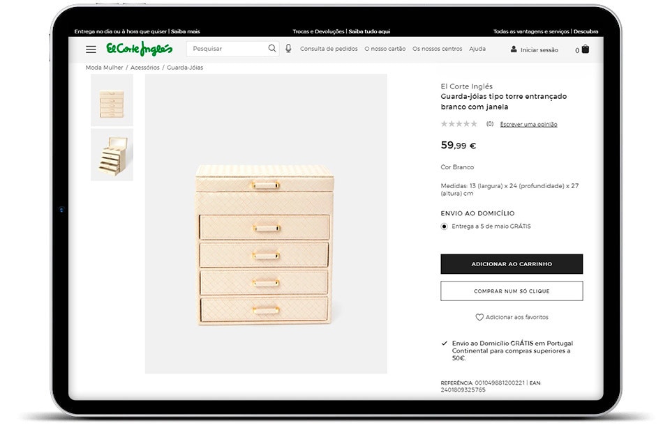 Configurações de compra num clique