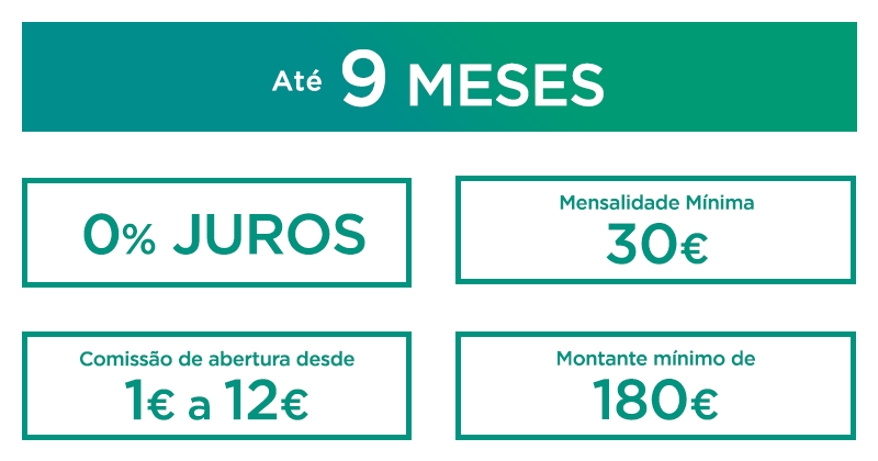 9 meses sem juros